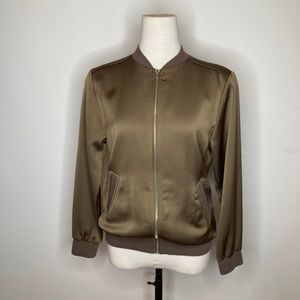 TopShop Olive Green Bomber jacket SIZE 4